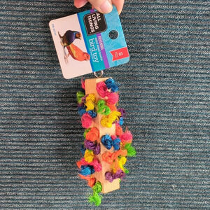 For Pet Rescue! Small Bird Sissal Knot Wood Block Toy